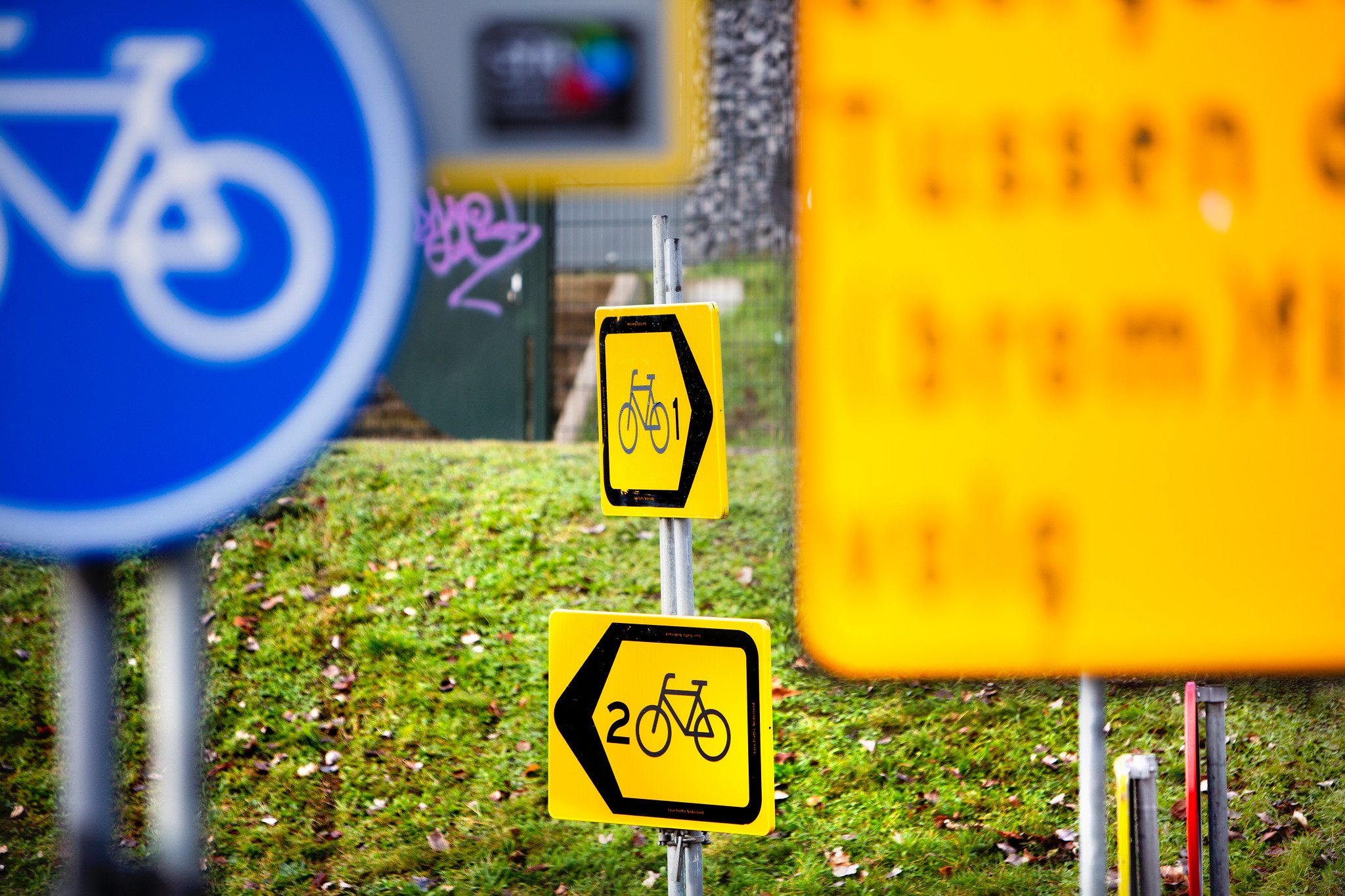 Omleidingen voor fietsers - Foto Maarten Hartman